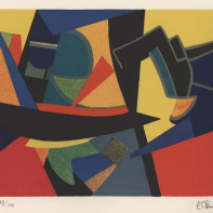 Maurice ESTEVE Lithographie en couleurs Galerie Paul Prouté