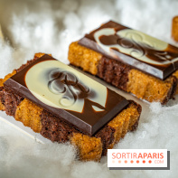 La Bûche de Noël Petit Biscuit du Ritz 2022 et sa farandole de gourmandises - Ritz au lait marbré