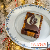 La Bûche de Noël Petit Biscuit du Ritz 2022 et sa farandole de gourmandises - Ritz au lait marbré