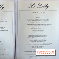 Tea Time de Noël Peninsula 2022 - Menu - carte