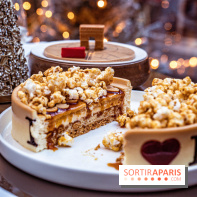 La Bûche de Noël 2022 de l'Hôtel Fouquet's paris par Anthony Coquereau - pop corn