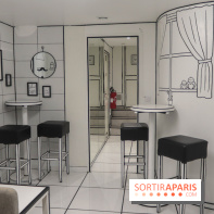 2D atelier, le salon de thé en noir et blanc