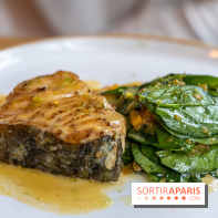 Ambos restaurant Paris - Cristina et Pierre Chomet - cabillaud de ligne - butternut - épinards