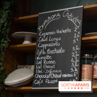 Chocolats chauds de Une Glace à Paris -  menu café