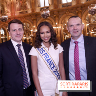 © Rachid Bellak - Simon Riondet patron de la BRI, Indira Ampiot Miss France et Ghislain Réty patron du GIGN