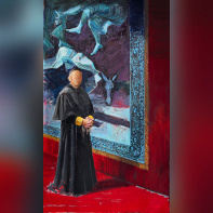 Trouble, l'exposition intriguante au Patronage Laïque Jules Vallès ! - LU Hang L Âne  225 cm x 145 cm   Huile sur toile   2022 