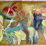 Trouble, l'exposition intriguante au Patronage Laïque Jules Vallès ! - DALLET Sylvie dallet chevaucher (la fee a cheval) 72x47 2018