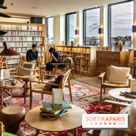 Bar Perché, café littéraire - terrasse du Printemps Haussmann  -  A7C6630 HDR