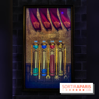 Harry Potter l'exposition coupe des quatre maisons sabliers