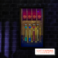 Harry Potter l'exposition coupe des quatre maisons sabliers