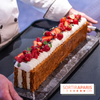 Summer by la Bauhinia, le restaurant terrasse par Quentin Testart au Shangri-La Paris -  Millefeuille XXL à partager Vanille & fraises - Chef Pâtissier Maxence Barbot