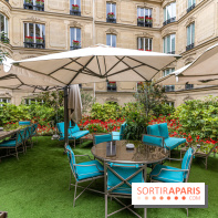 La terrasse cachée du Joy à l'Hôtel Fouquet's 2023 : le jardin de coquelicots -  A7C2751