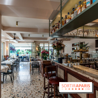 Le Nid, le restaurant-terrasse sur berge à l'Isle-Adam -   décoration salle - DOD Architecte