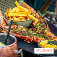 Le restaurant - terrasse Quai Ouest en mode estivale avec ses Dîners Braséro