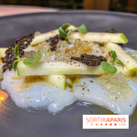 Résidence Culinaire 2023 La Big Bertha la Nouvelle Seine carpaccio de saint jacques