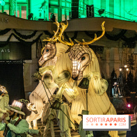 Inauguration des vitrines et décorations de Noël du BHV Marais à Paris 2023