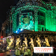 Inauguration des vitrines et décorations de Noël du BHV Marais à Paris 2023