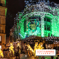 Inauguration des vitrines et décorations de Noël du BHV Marais à Paris 2023
