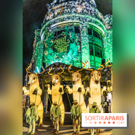 Inauguration des vitrines et décorations de Noël du BHV Marais à Paris 2023