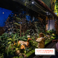 Inauguration des vitrines et décorations de Noël du BHV Marais à Paris 2023