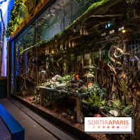Inauguration des vitrines et décorations de Noël du BHV Marais à Paris 2023