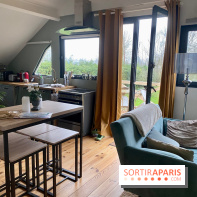 Le Domaine des Cabanes de l'Île - Cabane en bois Le nid Salon et Terrasse.HEIC