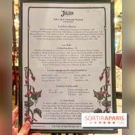 Le Bouillon Julien, la brasserie au sublime décor art nouveau, son menu et ses plats - carte