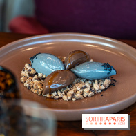 Maison Jaune, le restaurant-péniche de Boulogne-Billancourt -  ganache chocolat piment et sésame