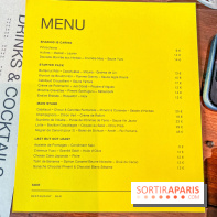 Maison Jaune, le restaurant-péniche de Boulogne-Billancourt - menu
