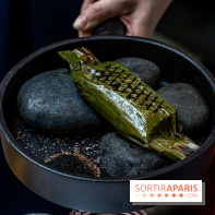 La Bauhinia par Quentin Testart au Shangri La Paris -  le bar de ligne en papillote