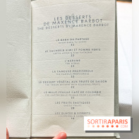 La Bauhinia par Quentin Testart au Shangri La Paris - menu - carte - dessert