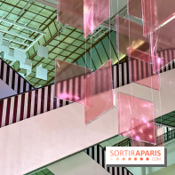 Aux Beaux Carrés, l'exposition de Daniel Buren au Bon Marché Rive Gauche