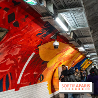 La station de Métro Châtelet re-décoré par des street-artistes