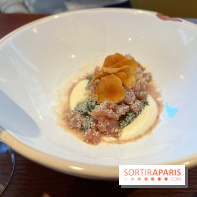 Kapara - Tartare de thon, olives, chips de topinambour