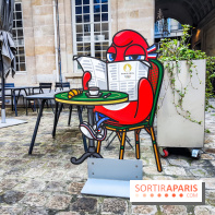 Jeux olympiques et paralympiques Paris 2024 - Visuel - mascotte Phryge terrasse Monnaie de Paris