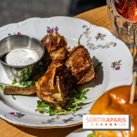 Festival, le café-restaurant rue Étienne Marcel  -  fleurs d'artichaut croustillantes