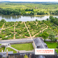 Le Château de la Roche Guyon, le château troglodyte dans le Val-d'Oise - 95 -  vue Jardin potager