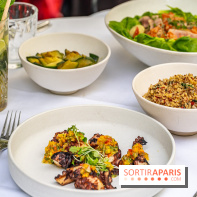 La terrasse du Jardin Privé à Châtelet Les Halles en mode barbecue  -  plats 