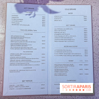 Le Café de la Rose Lancôme par Nina Métayer sur les Champs-Elysées à Paris - la carte - le menu