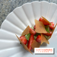 La Table des Résistants - Dessert fraises et menthe