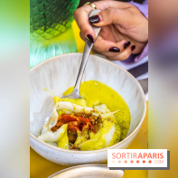 Belle Maison, Bistrot iodé, restaurant de poissons et fruits de mer Paris 9 -  seiche mariné et snacké