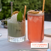 La terrasse dans un jardin avec vue Tour Eiffel du Marguerite 1606 au Domaine de la Reine Margot -  A7C1341