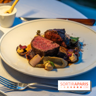 La terrasse dans un jardin avec vue Tour Eiffel du Marguerite 1606 au Domaine de la Reine Margot -  A7C1368
