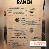 Gaijin Ramen restaurant - menu - carte