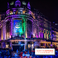Inauguration des vitrines et décorations de Noël du BHV Marais 2024 avec Léna Mahfouf, Adriana Karembeu et Marc Lavoine -  A7C6115