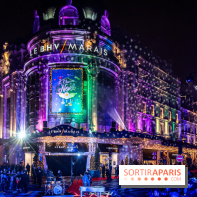 Inauguration des vitrines et décorations de Noël du BHV Marais 2024 avec Léna Mahfouf, Adriana Karembeu et Marc Lavoine -  A7C6118