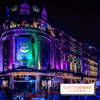 Inauguration des vitrines et décorations de Noël du BHV Marais 2024 avec Léna Mahfouf, Adriana Karembeu et Marc Lavoine -  A7C6122