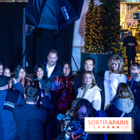 Inauguration des vitrines et décorations de Noël du BHV Marais 2024 avec Léna Mahfouf, Adriana Karembeu et Marc Lavoine -  A7C6139