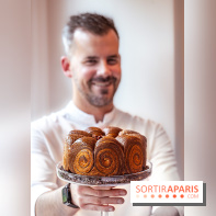 La bûche de Noël Triton du Shangri La Paris 2024 par Maxence Barbot et sa galette des rois 2025 - photos