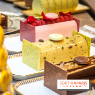 La bûche coffrets de Noël en trompe l'œil de Ladurée 2024 par Julien Alvarez et les créations de fête -  A7C2315